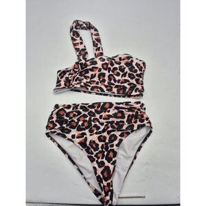 Blooming Jelly Women’s Cheetah Print 2-Piece Swimsuit – Medium
